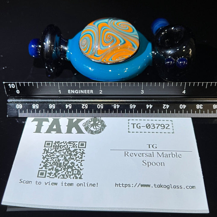 Reversal Marble Spoon Glass Pipe TG   