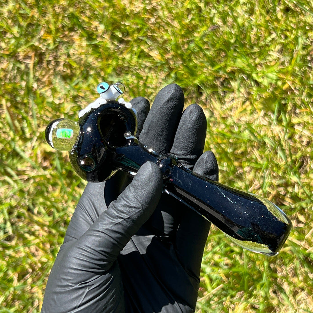 Frog Spoon with Opal Glass Pipe Beezy Glass   