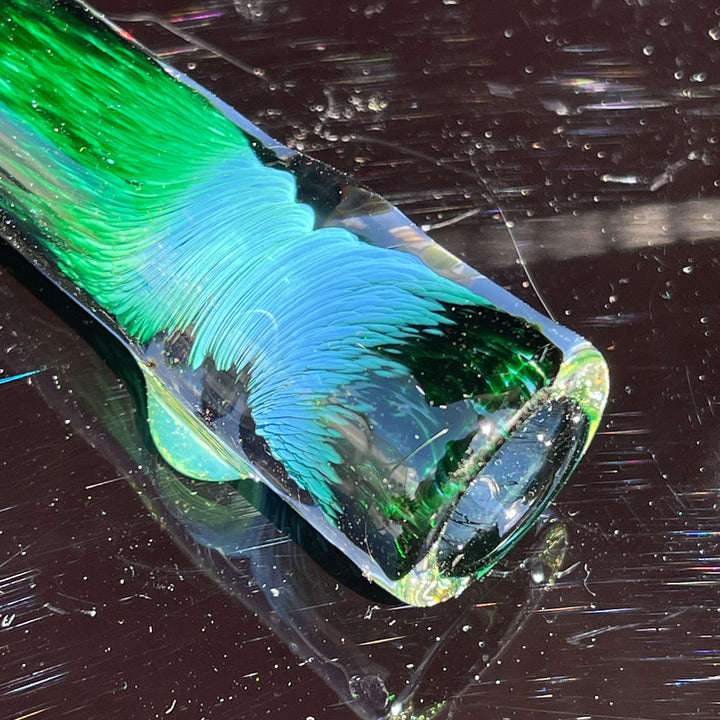 Thick Exp Green Chillum Glass Pipe Chuck Glass   