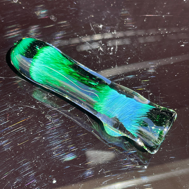 Thick Exp Green Chillum Glass Pipe Chuck Glass   