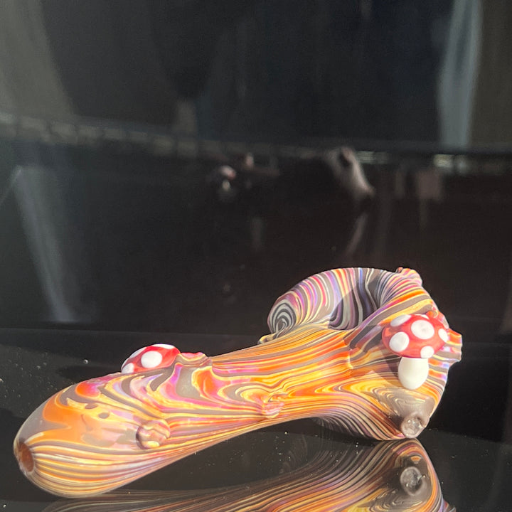 Woodgrain Shroom Branch Spoon Glass Pipe Wazoo Glass