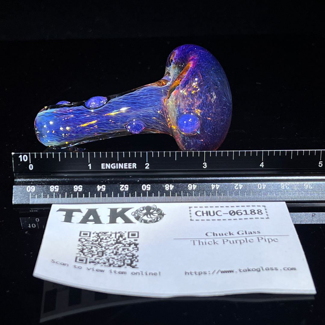 Thick Purple Pipe Glass Pipe Chuck Glass   