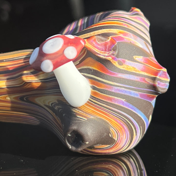 Woodgrain Shroom Branch Spoon Glass Pipe Wazoo Glass