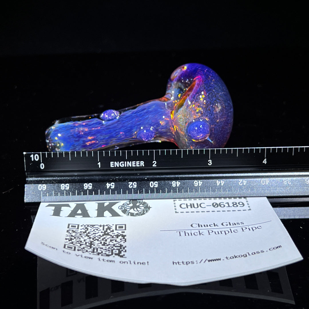 Thick Purple Pipe Glass Pipe Chuck Glass   