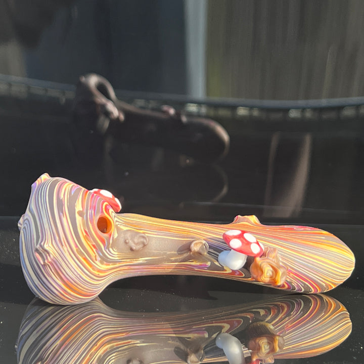 Woodgrain Shroom Branch Spoon Glass Pipe Wazoo Glass