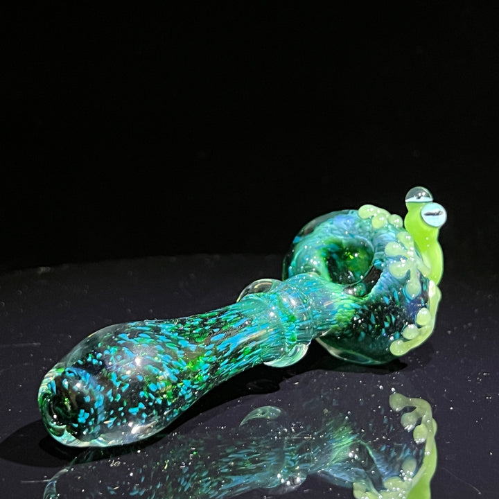 Exp Green Frog Spoon Glass Pipe Beezy Glass   