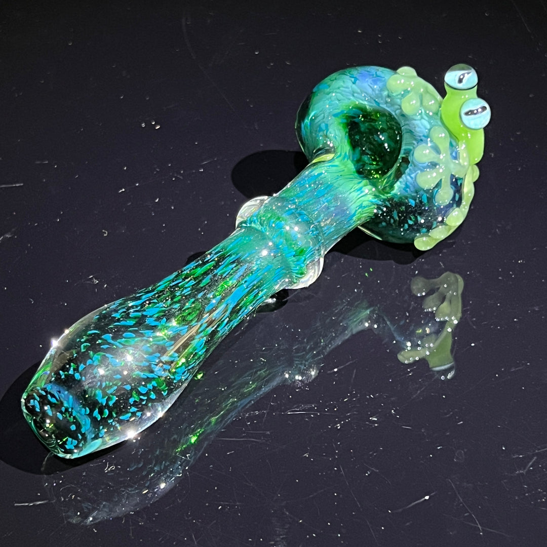 Exp Green Frog Spoon Glass Pipe Beezy Glass   