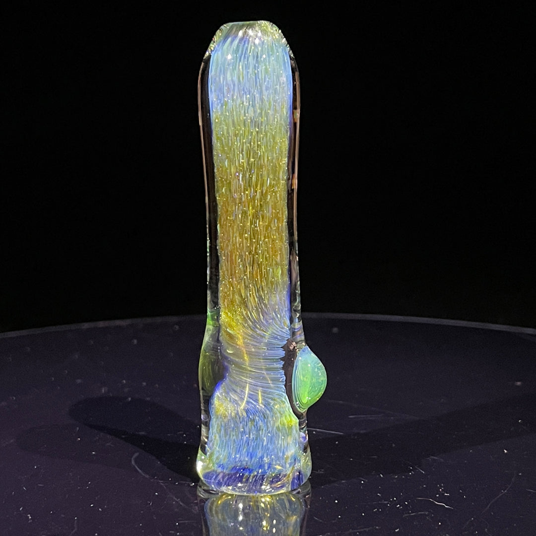 Mystery Aventurine Chillum Glass Pipe Chuck Glass   