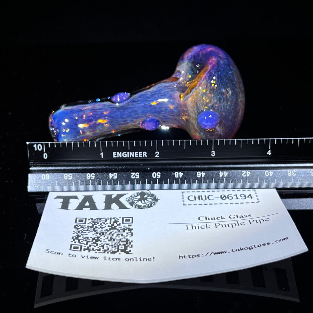 Thick Purple Pipe Glass Pipe Chuck Glass   