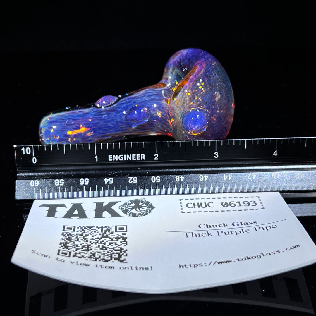 Thick Purple Pipe Glass Pipe Chuck Glass   