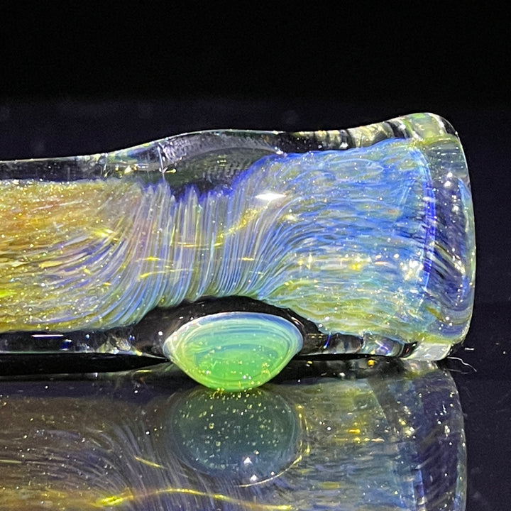 Mystery Aventurine Chillum Glass Pipe Chuck Glass   