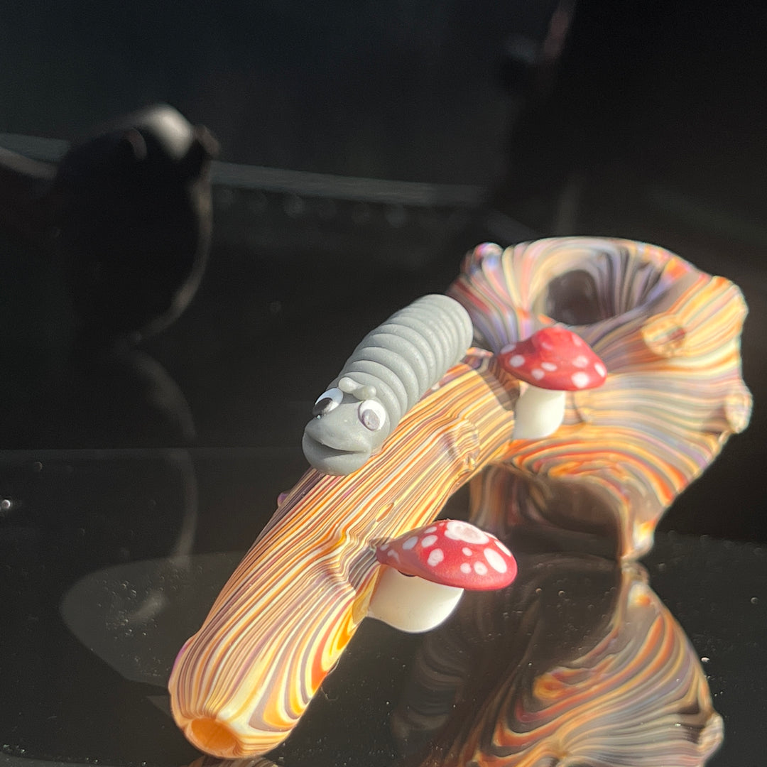 Wood Grain Caterpillar Gandalf Pipe Glass Pipe Wazoo Glass