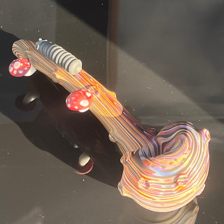 Wood Grain Caterpillar Gandalf Pipe Glass Pipe Wazoo Glass