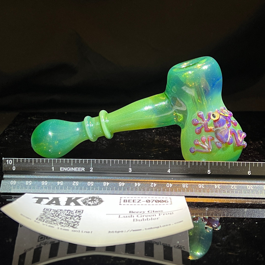 Lush Green Frog Bubbler Glass Pipe Beezy Glass   