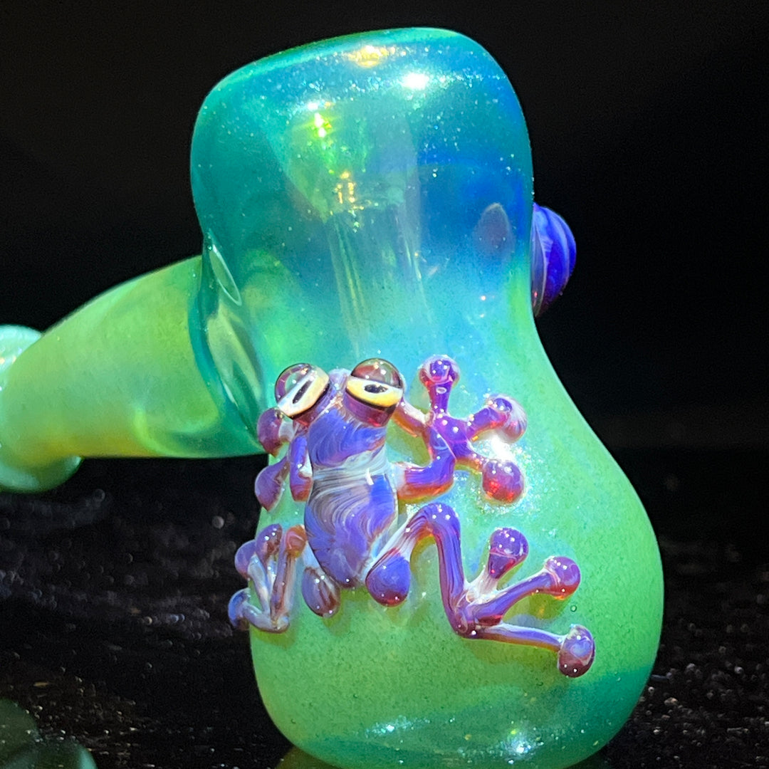 Lush Green Frog Bubbler Glass Pipe Beezy Glass   