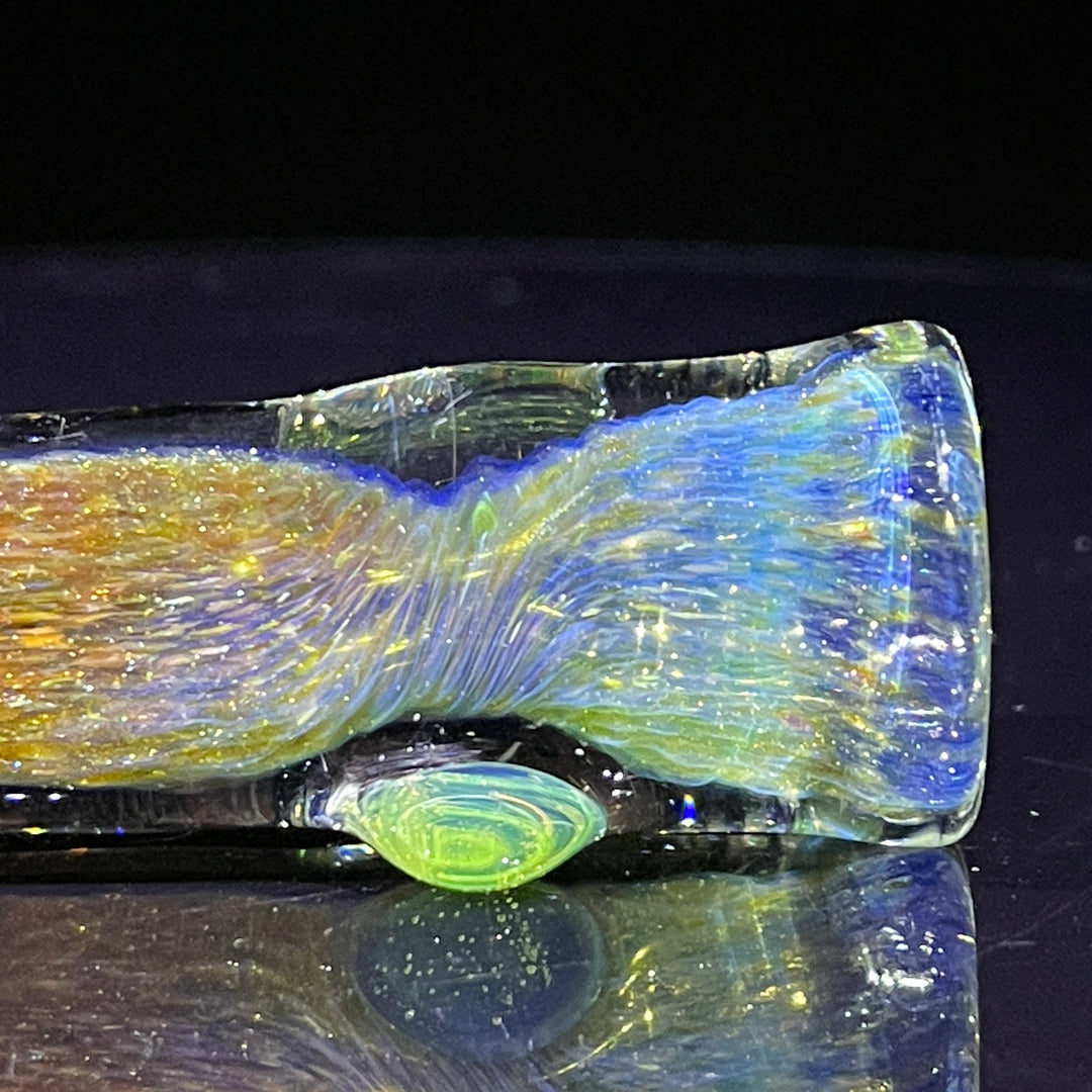 Mystery Aventurine Chillum Glass Pipe Chuck Glass   