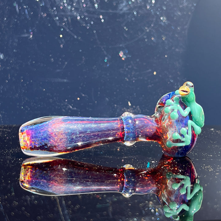 Purple Magic Frog Spoon Glass Pipe Beezy Glass   