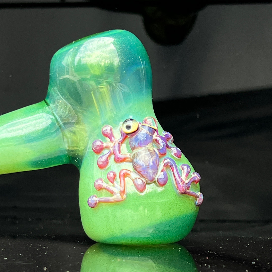 Lush Green Frog Bubbler Glass Pipe Beezy Glass   