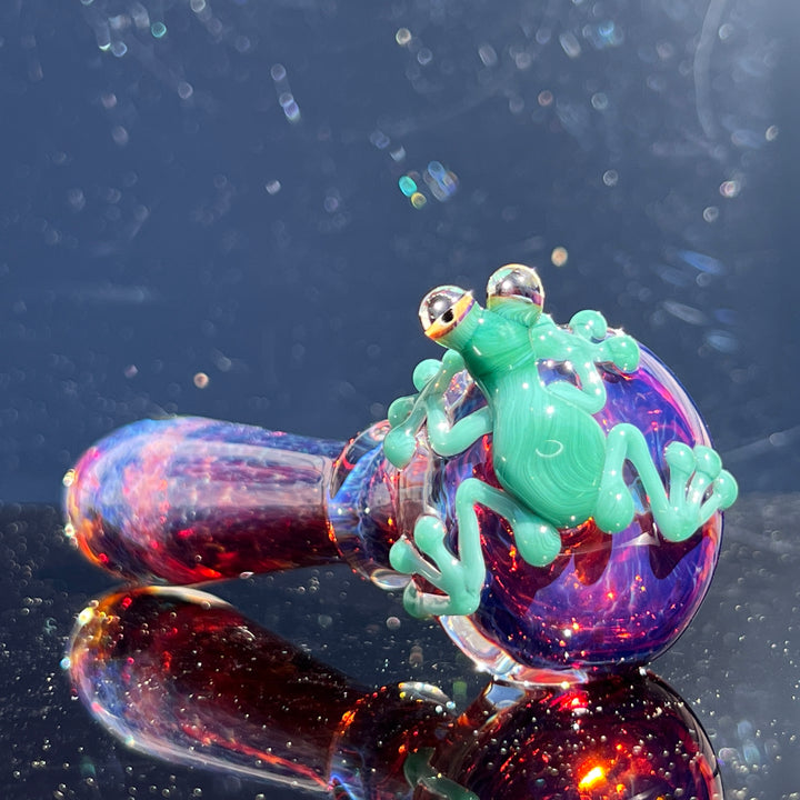 Purple Magic Frog Spoon Glass Pipe Beezy Glass   