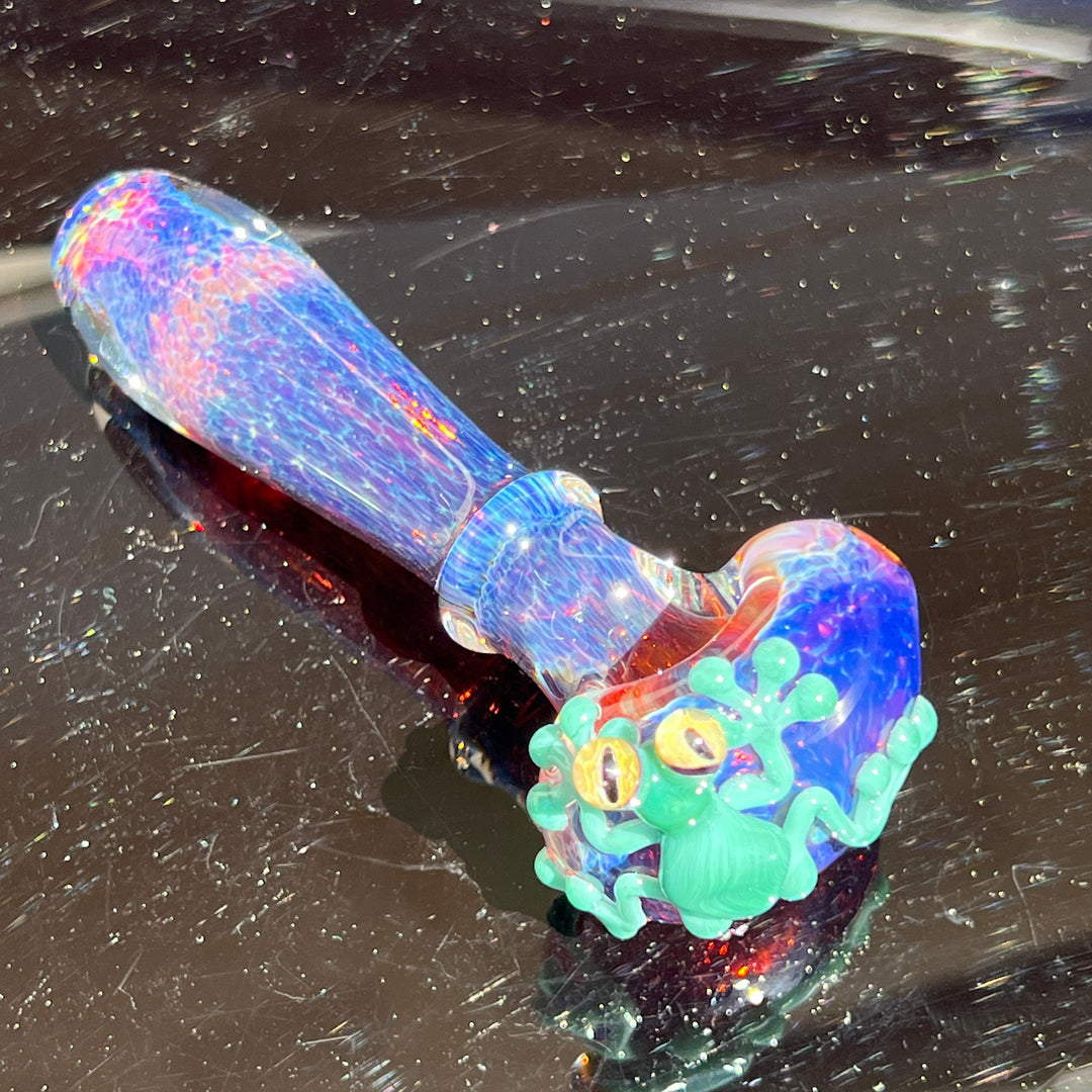 Purple Magic Frog Spoon Glass Pipe Beezy Glass   