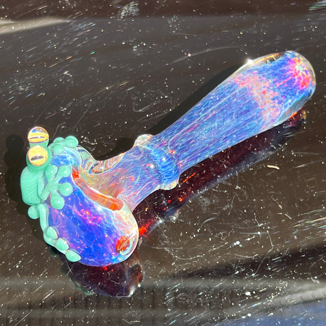 Purple Magic Frog Spoon Glass Pipe Beezy Glass   