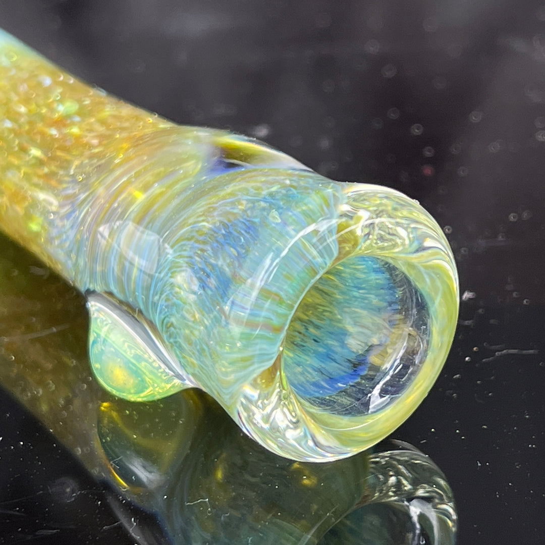 Mystery Aventurine Chillum Glass Pipe Chuck Glass   