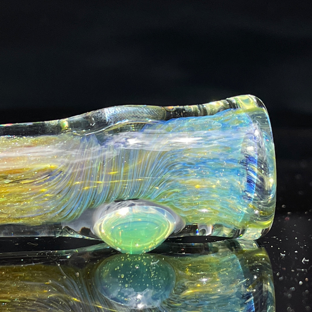 Mystery Aventurine Chillum Glass Pipe Chuck Glass   