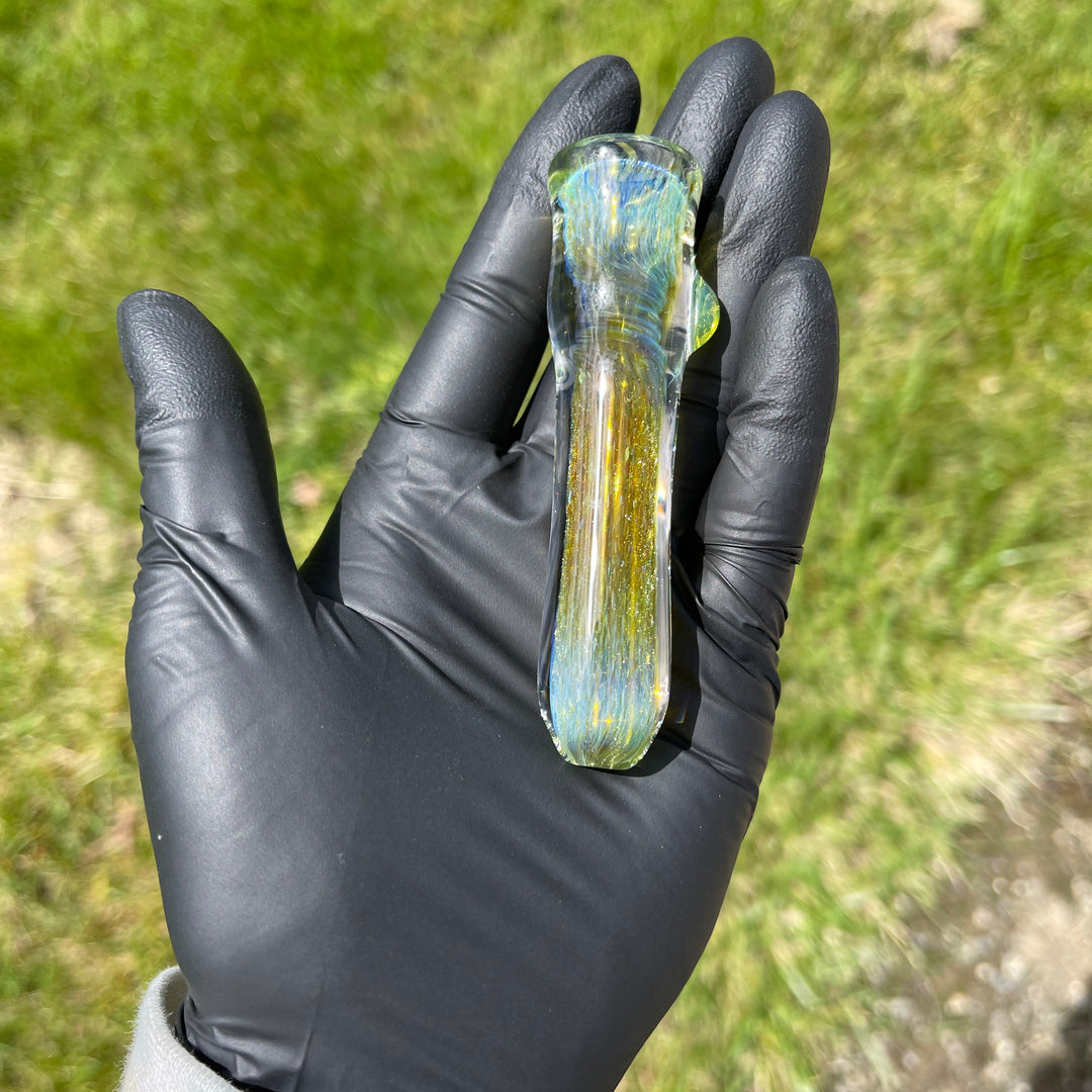 Mystery Aventurine Chillum Glass Pipe Chuck Glass   