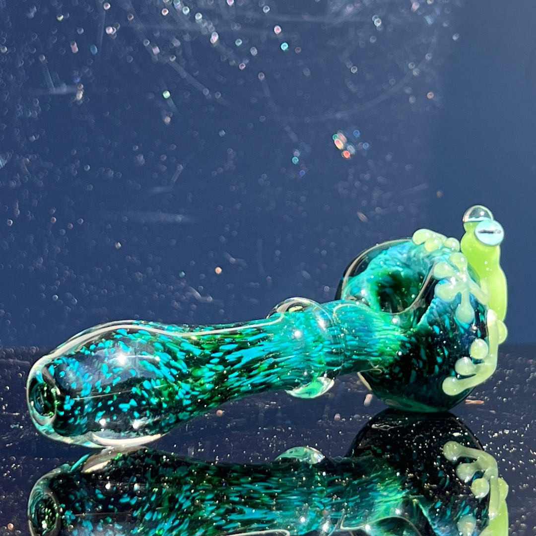 Exp Green Frog Spoon Glass Pipe Beezy Glass   