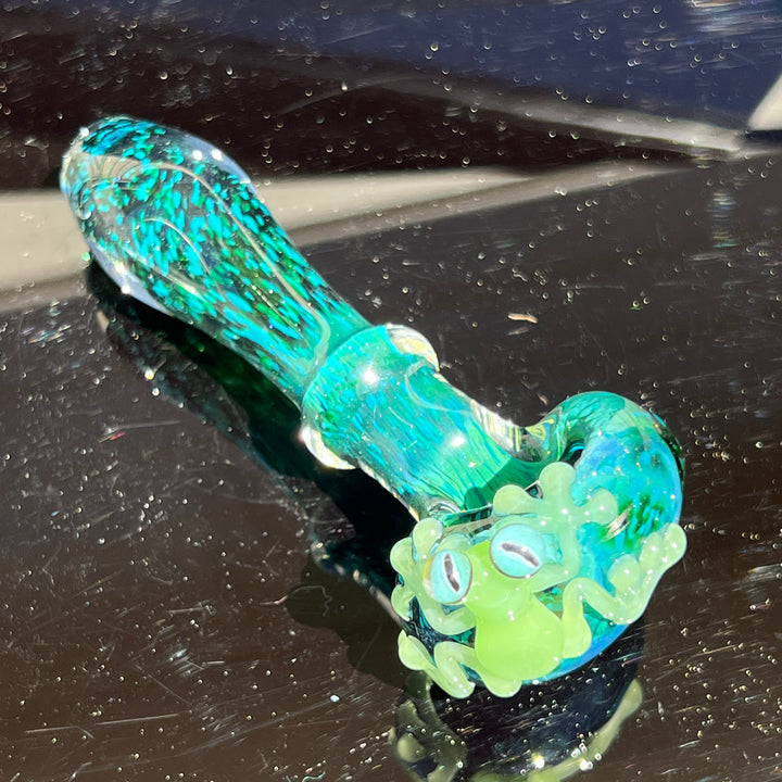 Exp Green Frog Spoon Glass Pipe Beezy Glass   