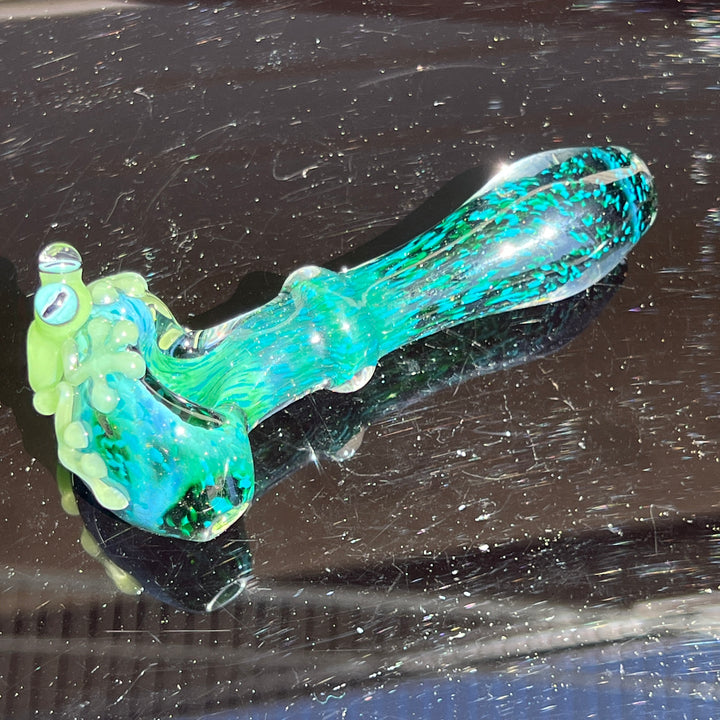 Exp Green Frog Spoon Glass Pipe Beezy Glass   