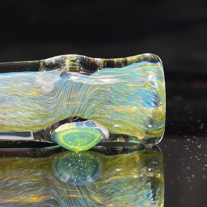 Mystery Aventurine Chillum Glass Pipe Chuck Glass   