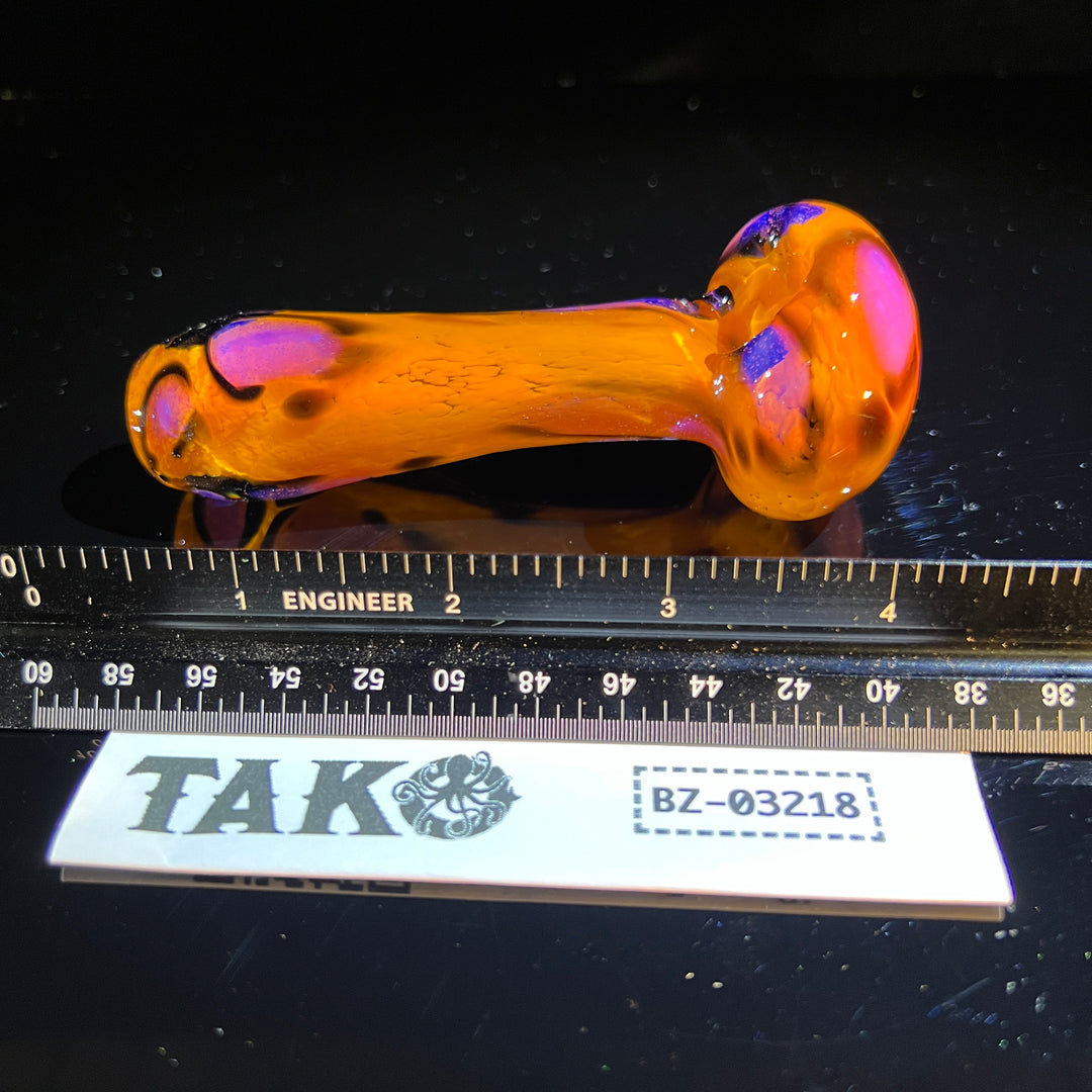 Orange Leopard Pipe Glass Pipe Beezy Glass   