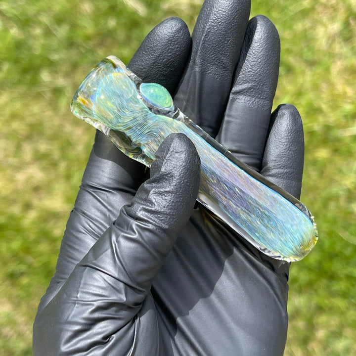 Mystery Aventurine Chillum Glass Pipe Chuck Glass   