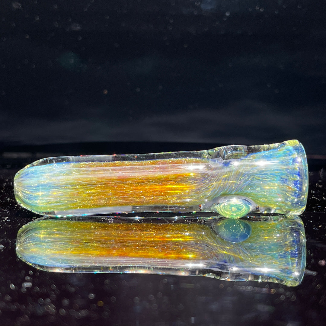 Mystery Aventurine Chillum Glass Pipe Chuck Glass   