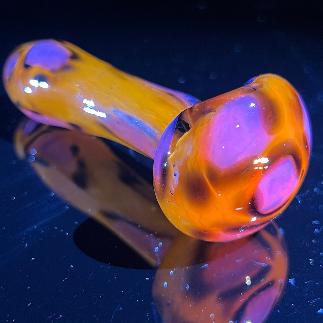 Orange Leopard Pipe Glass Pipe Beezy Glass   