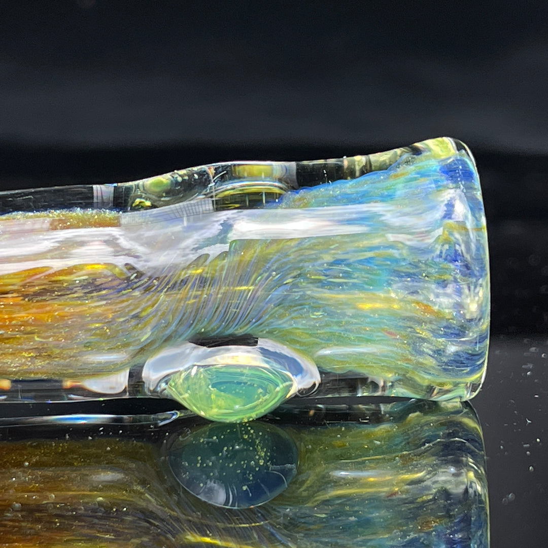 Mystery Aventurine Chillum Glass Pipe Chuck Glass   