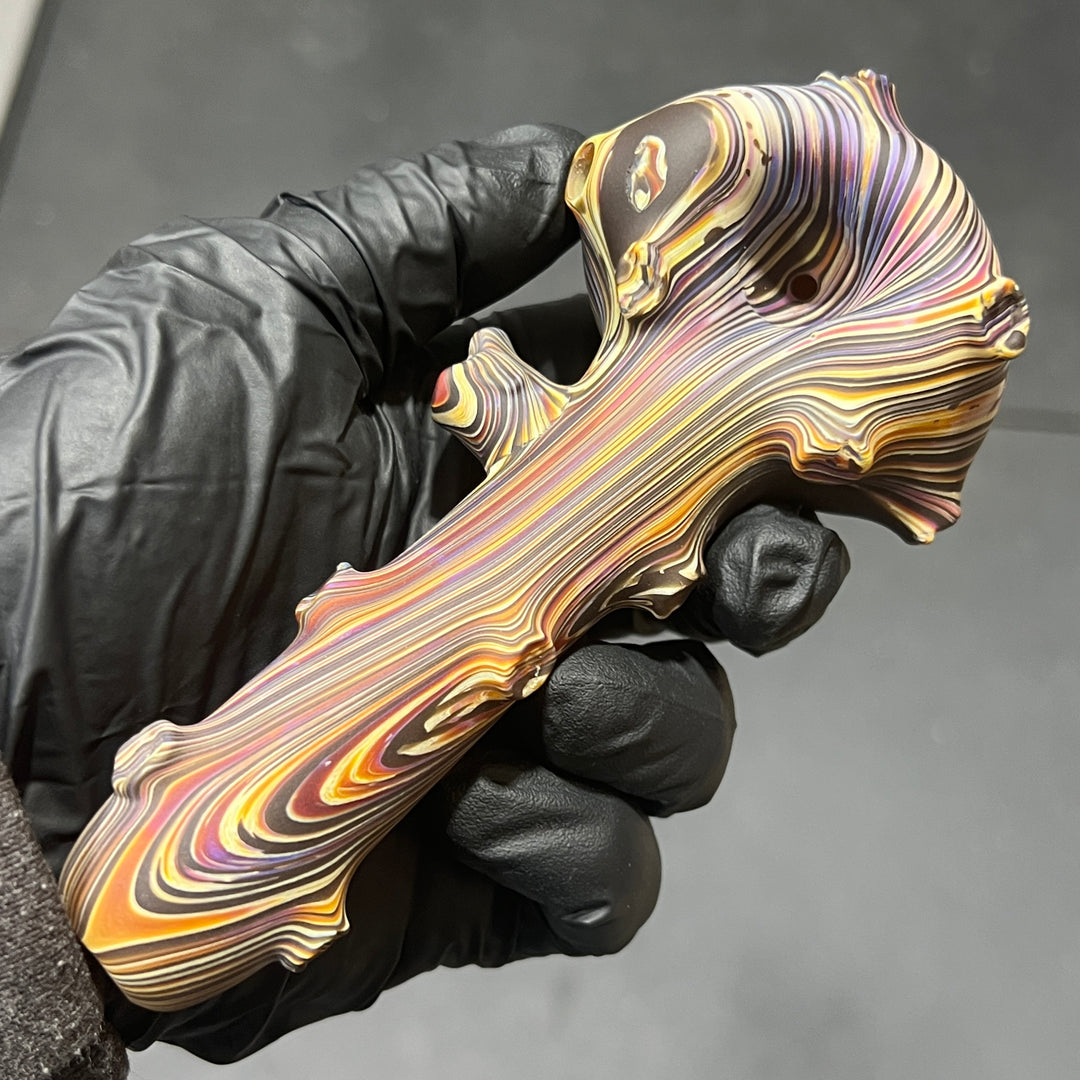 Woodgrain Branch Spoon Glass Pipe Wazoo Glass