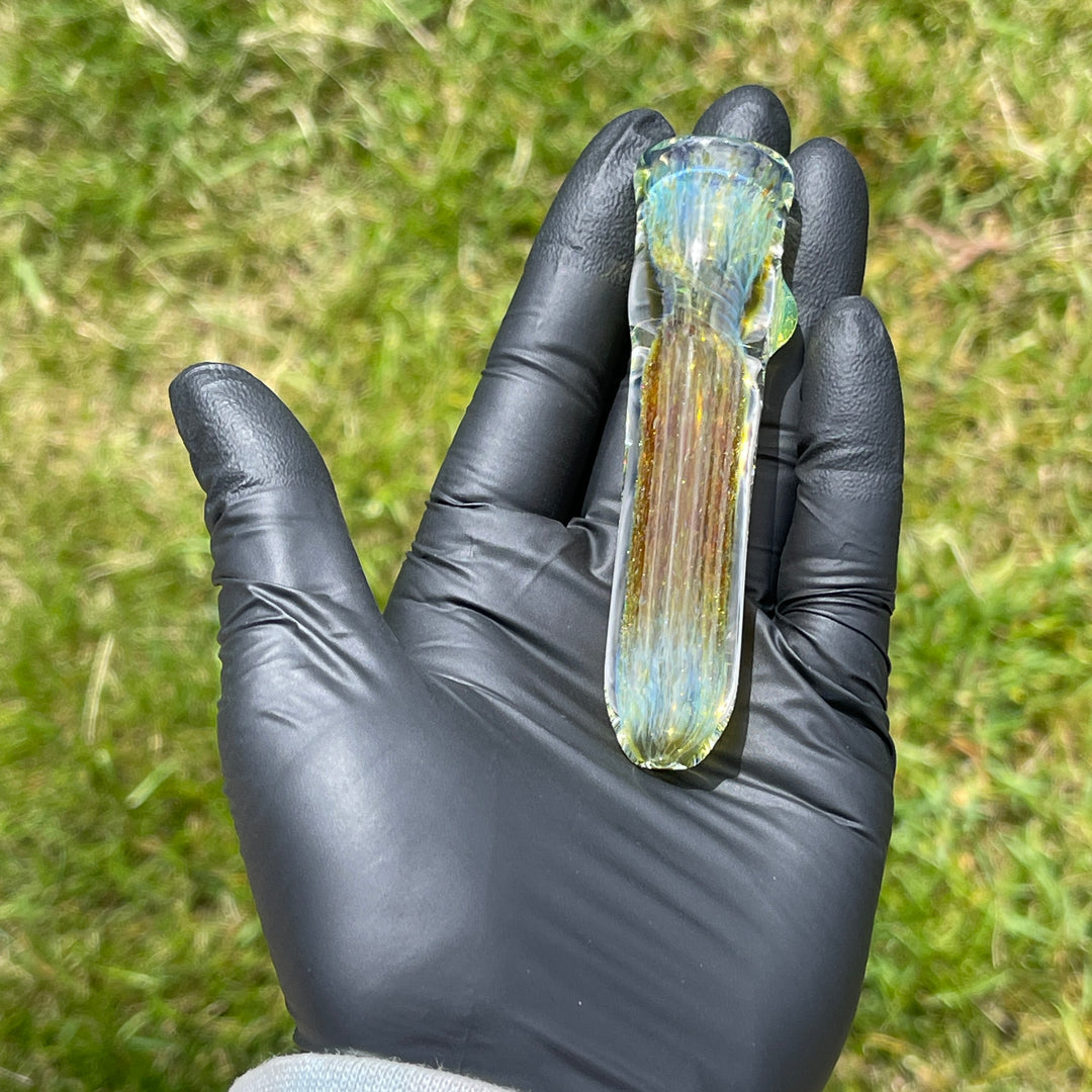 Mystery Aventurine Chillum Glass Pipe Chuck Glass   