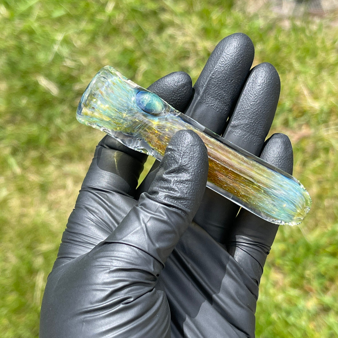 Mystery Aventurine Chillum Glass Pipe Chuck Glass   