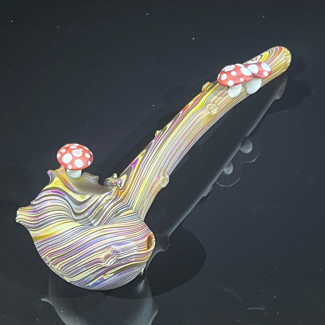 Woodgrain Mushroom Gandalf Pipe Glass Pipe Wazoo Glass