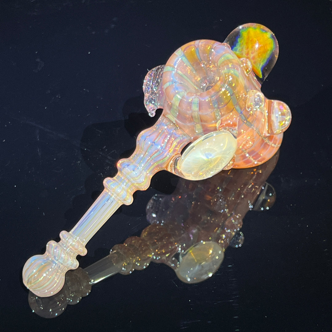 Gold Fumed Marbled Hammer Glass Pipe Sugar Shack   