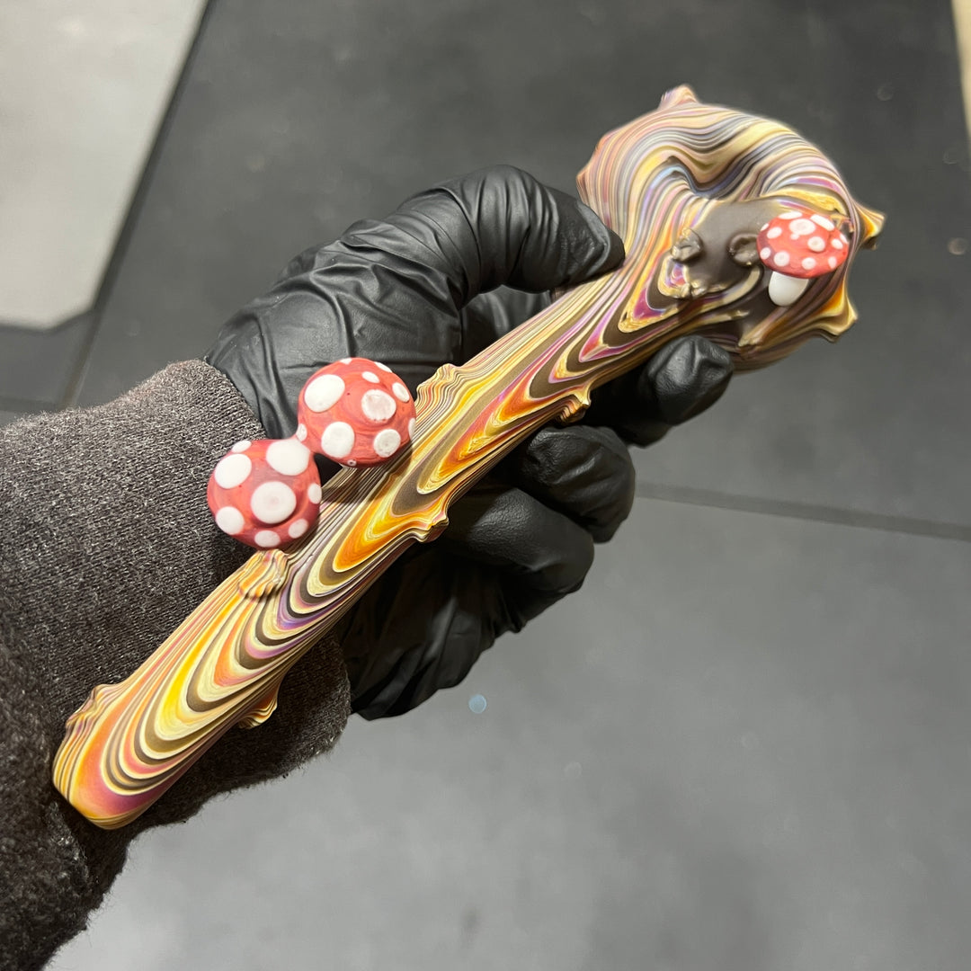 Woodgrain Mushroom Gandalf Pipe Glass Pipe Wazoo Glass