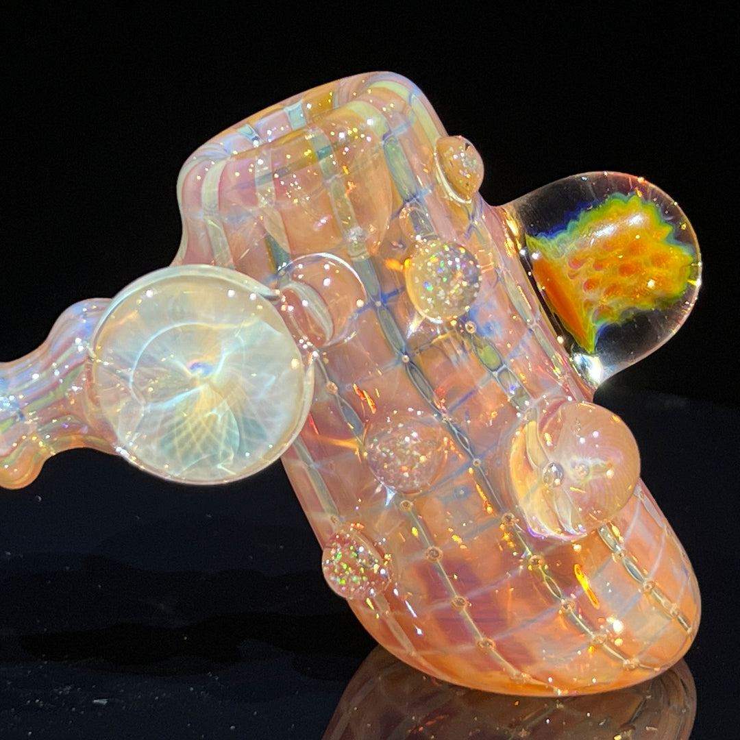 Gold Fumed Marbled Hammer Glass Pipe Sugar Shack   