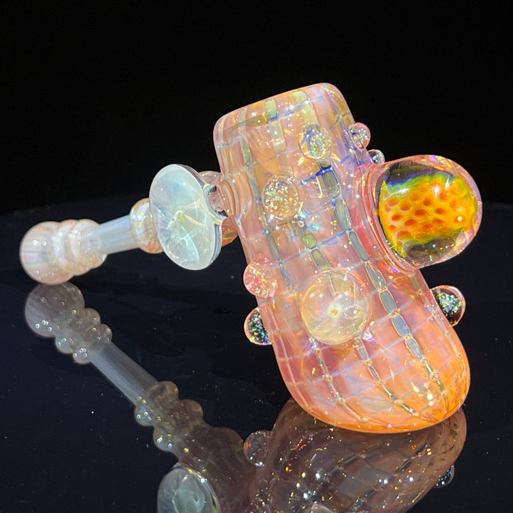 Gold Fumed Marbled Hammer Glass Pipe Sugar Shack   