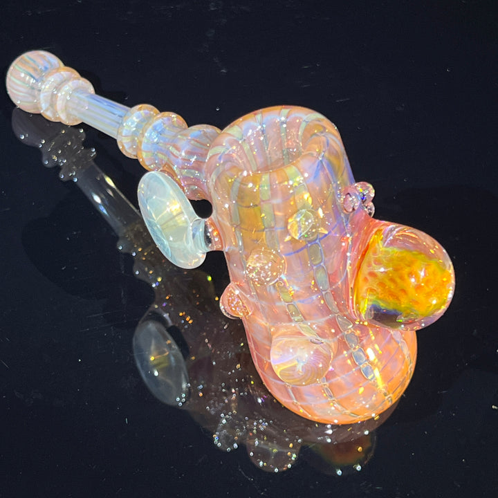 Gold Fumed Marbled Hammer Glass Pipe Sugar Shack   