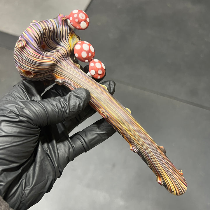 Woodgrain Mushroom Gandalf Pipe Glass Pipe Wazoo Glass