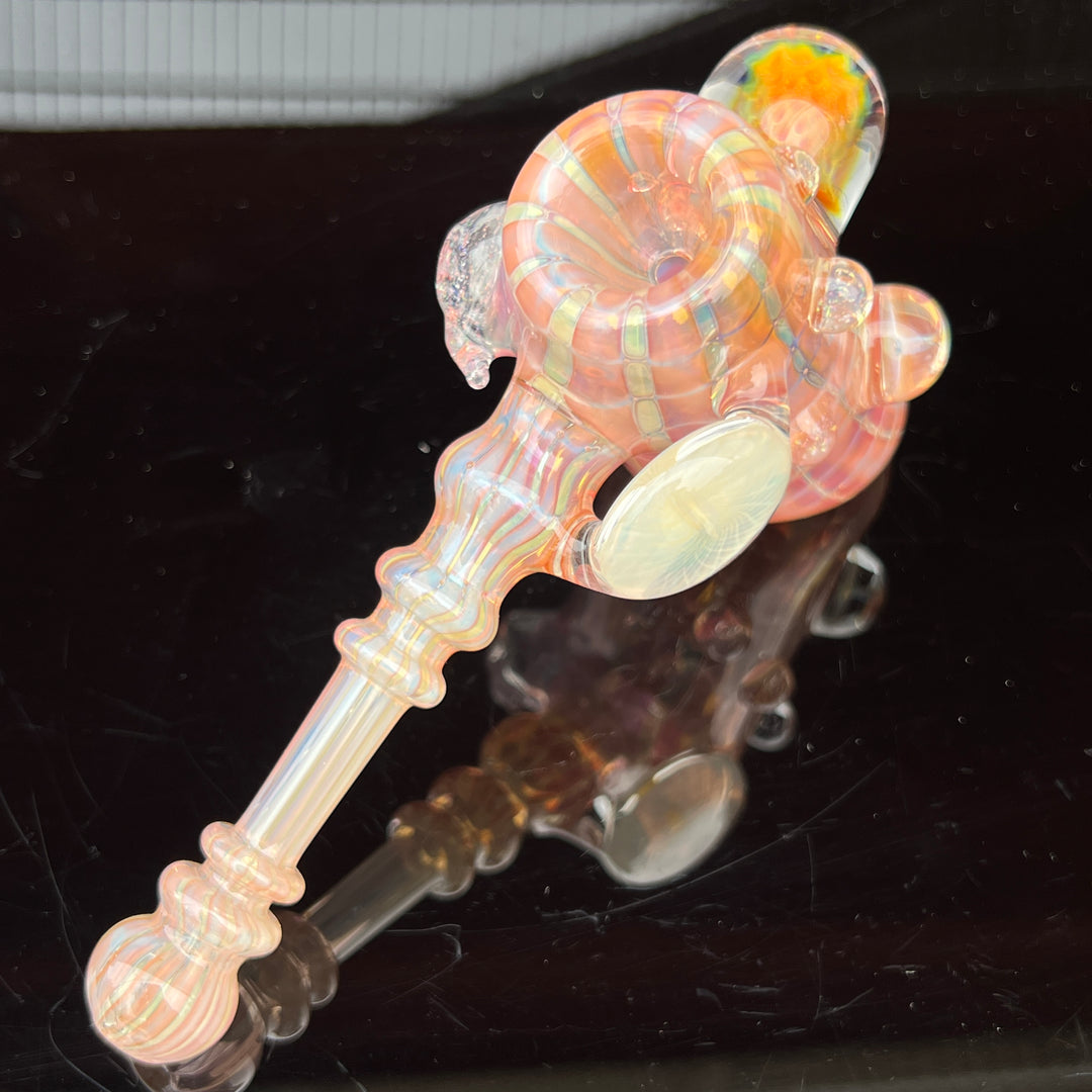 Gold Fumed Marbled Hammer Glass Pipe Sugar Shack   