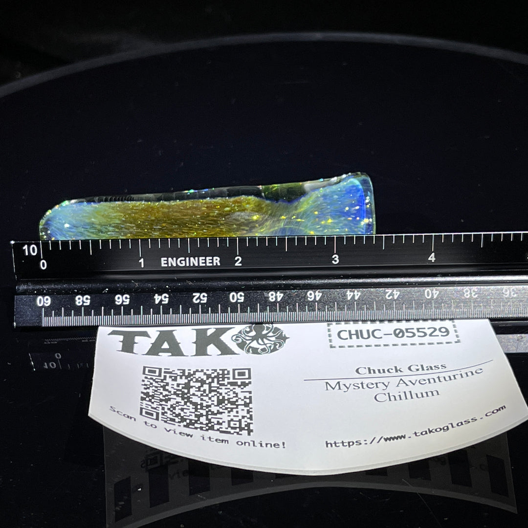 Mystery Aventurine Chillum Glass Pipe Chuck Glass   