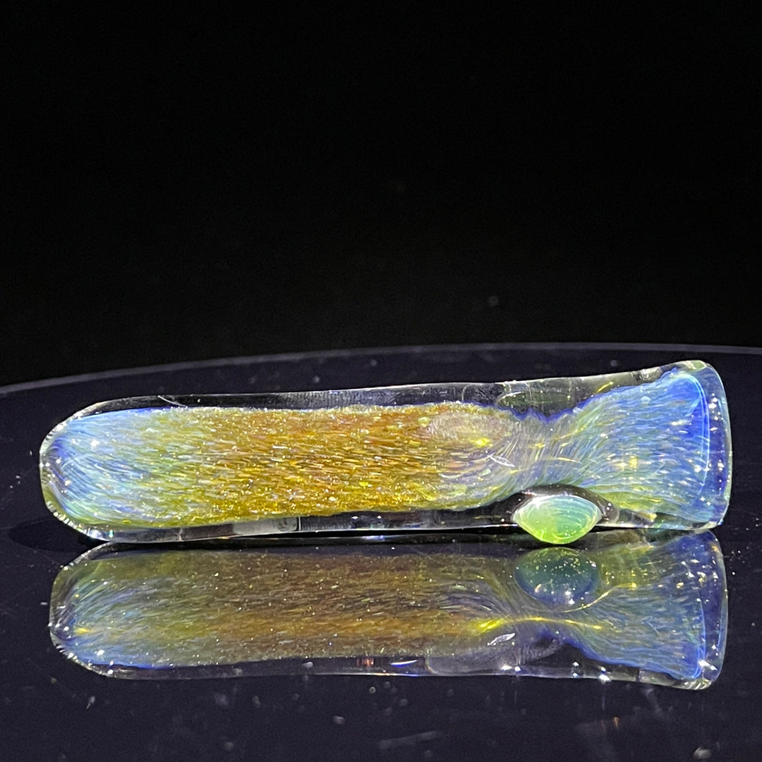 Mystery Aventurine Chillum Glass Pipe Chuck Glass   